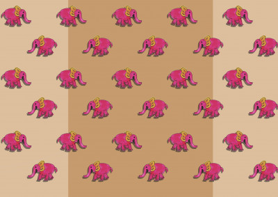 Elephant Print illustrated digitally