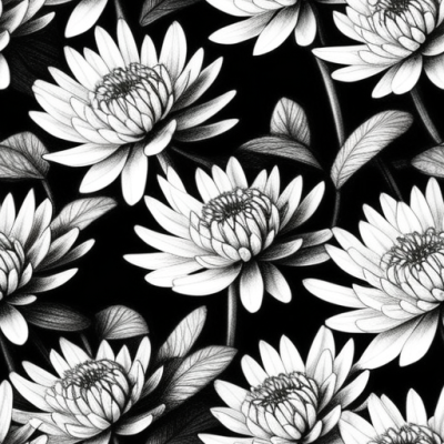 pencil drawing,chrysanthemum flower,small pattern