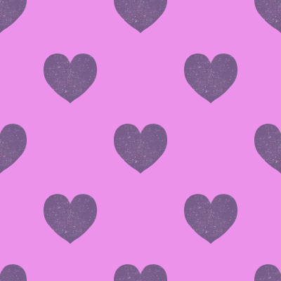 Bold speckle texture purple hearts on pink