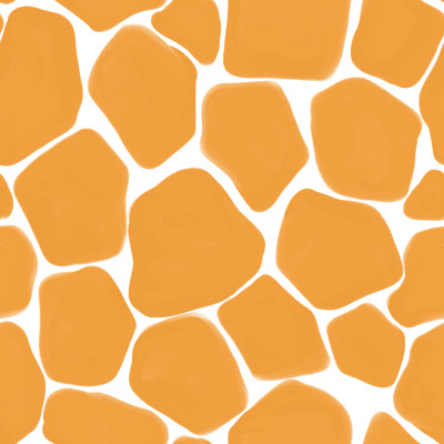 Animal skin hand drawn acrylic giraffe print warm orange on white