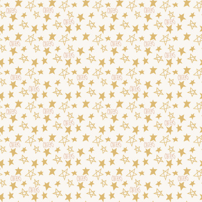 Champagne Flowers Cheers and Stars Gold Wild