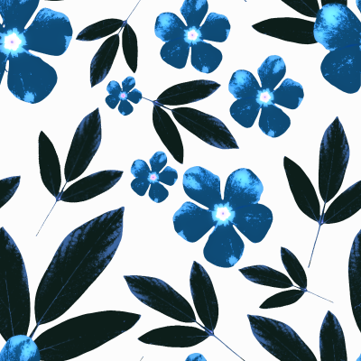 Periwinkle leaves blue