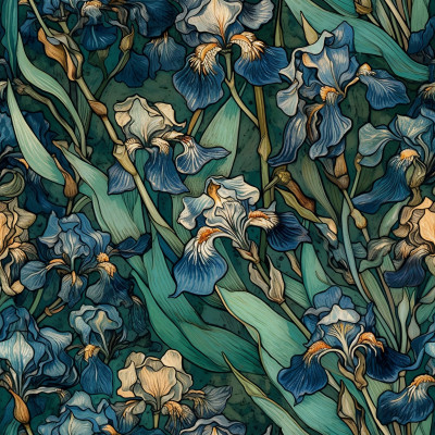 Blue Irises. Inspired by Vincent van Gogh