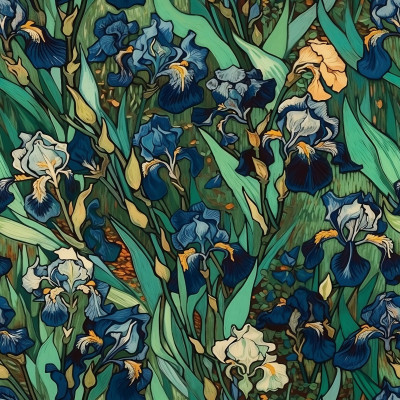 Blue Irises #2. Inspired by Vincent van Gogh