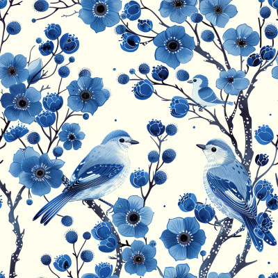 birds in love blue 2