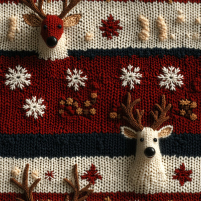 christmas sweater with reindeers