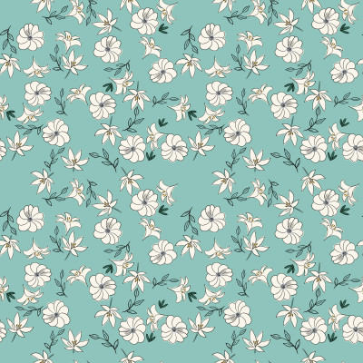 Adorable Moments Pattern Light Green Wild