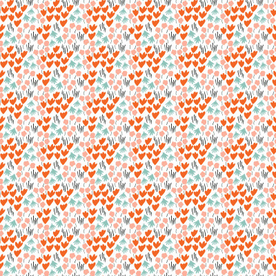 Beautiful Days White Orange Pattern