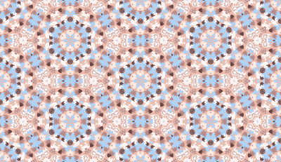 Cozy pastel beige brown and blue floral geometric in pastel texture