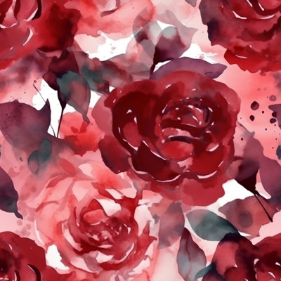 Aquarel Red Roses #1