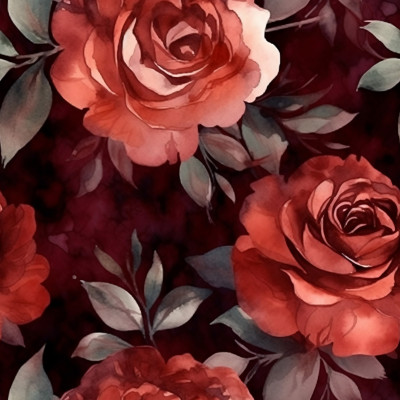 Aquarel Red Roses #2