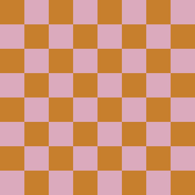Pink and orange square checkerboard