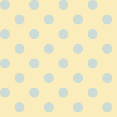 Classic Polka Dot- Soft Blue on butter yellow