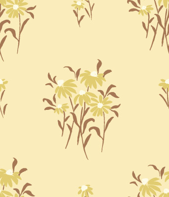 Rustic Floral Bouquet- Earthy brown & butter yellow