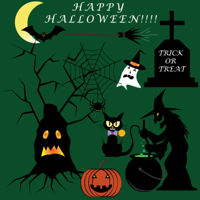 Halloween green background