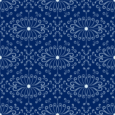Traditional print Blue