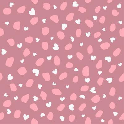 pink hearts and blobs